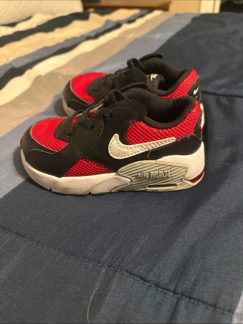 Nike Kids Red, Black & White Air Max Style Sneakers - Picture 1 of 1
